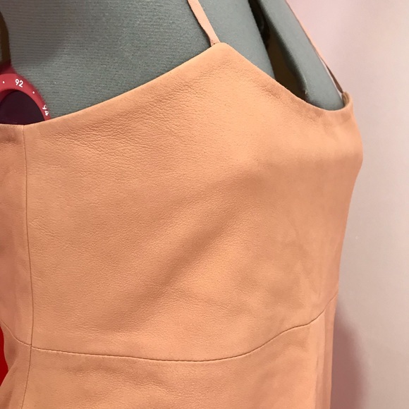 NWT Free People Shell Pink Leather Mini Dress - Picture 7 of 8